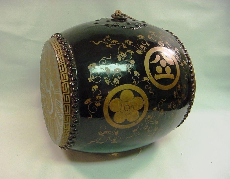 1860s Japanese Gilt Lacquer TAIKO Drum Matsudaira Clan