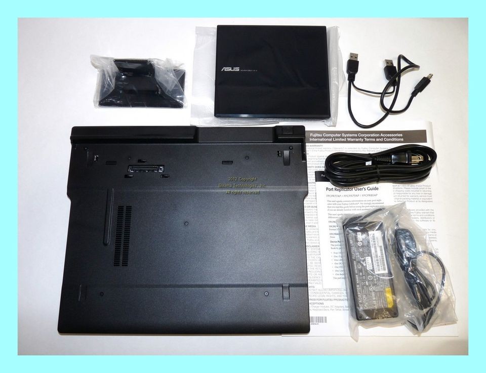   OEM PORT REPLICATOR + AC & USB 2.0 DL DVD BURNER FOR T2010 FPCPR77AP