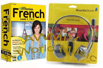Instant Immersion FRENCH Language Software with Rosetta Stone Headset 