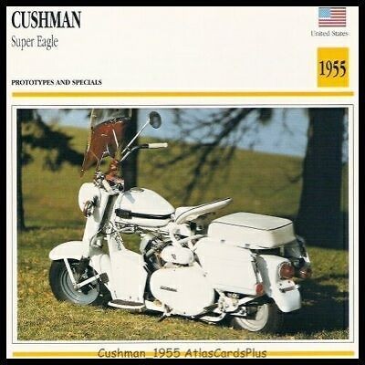 Motorcycle Card 1955 Cushman Super Eagle 350 Scooter