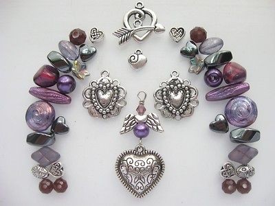   Bead Kit ♥ Cupid Clasp Czech Loose Picasso Ovals Jewelry Supplies