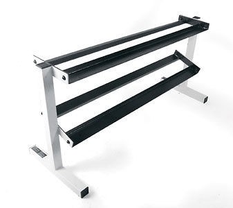   50 Two Tier Horizontal Dumbbell Rack Holds 5 50 lb hex weights