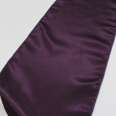 10 eggplant satin table runners wedding decor bridal sash