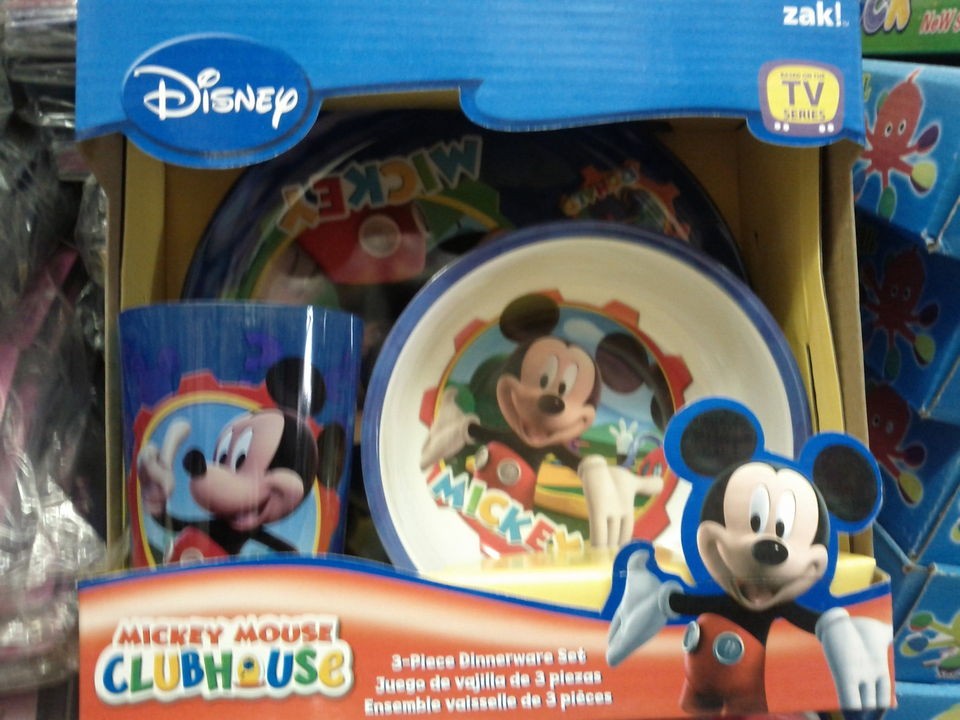 DISNEY MICKEY MOUSE CLUBHOUSE KID 3 PIECES DINNERWARE SET L@@K