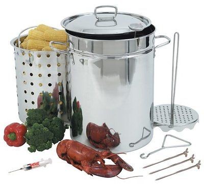 NEW Bayou Classic 1118 32 Quart Stainless Steel Turkey Fryer