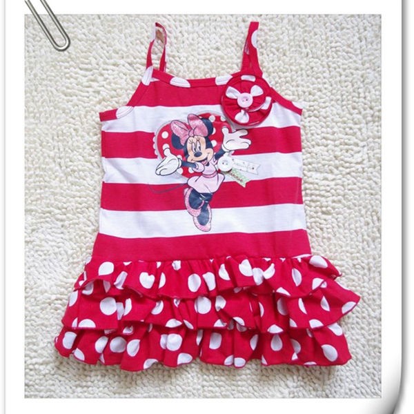 Girls Baby Size 2 3 4 Minnie Mouse Costume Party Dress Polka Dots 