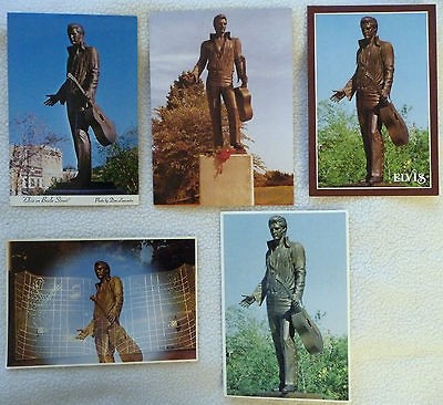 Elvis Presley Statue Postcards Graceland Gates Beale Street Guitar 