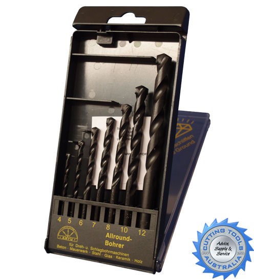 ARTU 7 PIECE METRIC DRILL SET.   4 12mm. ALLROUNDER. DRILL THRU 