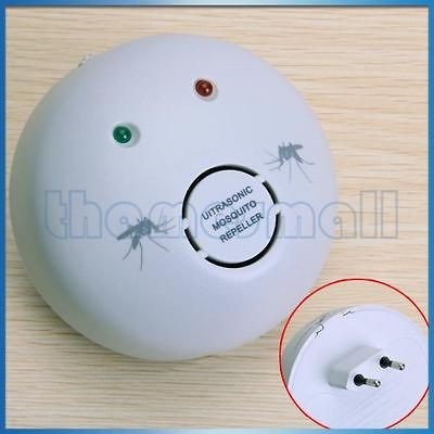 Indoor Ultrasonic Mosquito Repeller Pest Control Electric Plug in EU 