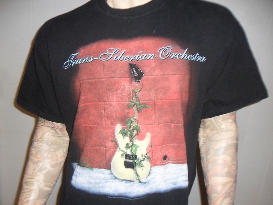 TRANS SIBERIAN ORCHESTRA CONCERT T SHIRT Tour Charvel Guitar Roses 