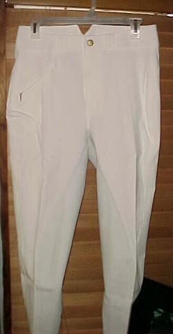 Kentucky FS Phili Breeches, 32R SHOW White, Microfiber, Full Seat 