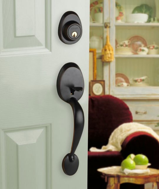 Front Door Entry Set Lock Oil Rubbed Bronze Lever LH