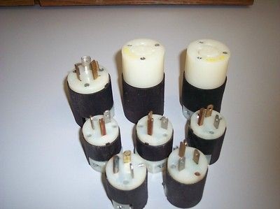 Hubble (1) 231A male 20amp,(5) male 20amp,125volt.​(2) female 20amp 