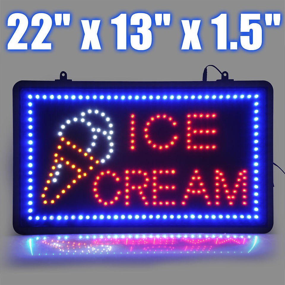   Motion Icecream Shop Led Business Sign Animated Neon Ice Cream