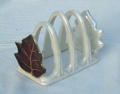   Ware Rouge Royale Toast Holder scarce flawless English porcelain