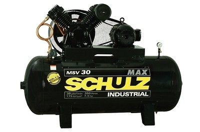 SCHULZ AIR COMPRESSOR   7.5HP   80 GALLON TANK   30CFM   175 PSI