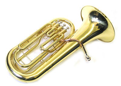   Nickel 4 Valve Bb Euphonium Baritone w/Case, Mouthpiece, & Warranty