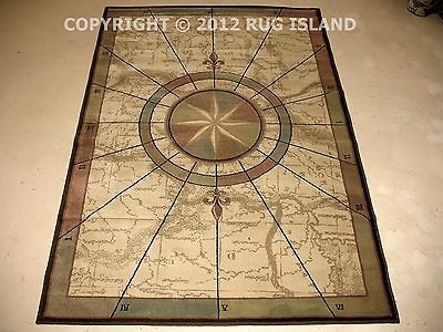 4x6 Kathy Ireland Compass Tropical Nautical Area Rug