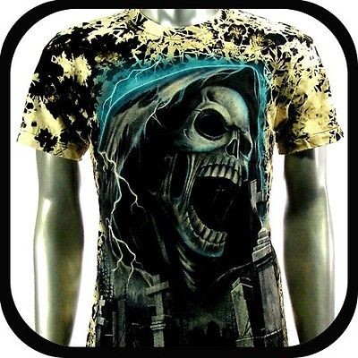 Rock Eagle T Shirt Biker Indie Tattoo RE108 Sz L Punk Skull mma Rider 