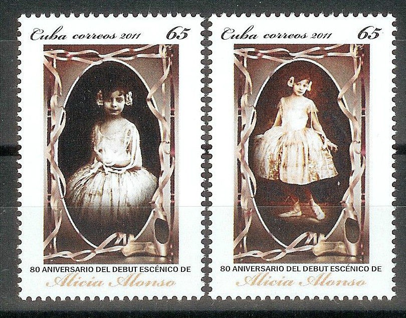 CUBA 2011 80TH ANNIV. ALICIA ALONSO DEBUT BALLET DANCE STAMP MNH