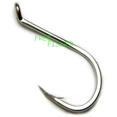 100 pcs fishing hooks octopus beak 8299 silver 2#