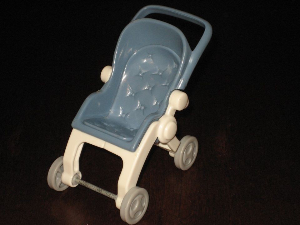 Loving Family Dollhouse BLUE STROLLER BABY BOY FIGURE TWIN DOLL HOUSE 