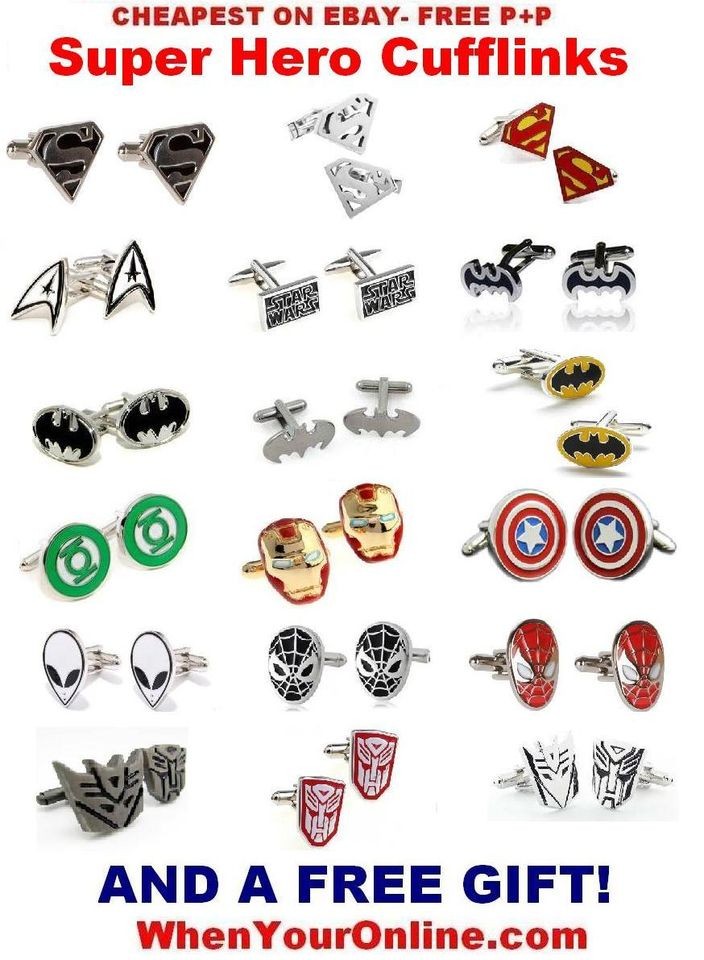 TRANSFORMERS CUFFLINKS OPTIMUS PRIME 1 2 3 MAN OF STEEL FORMAL SUIT 