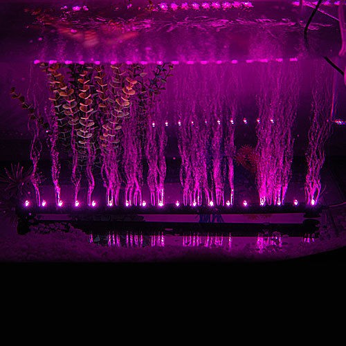 Aqaurium Fish Tank Submersible PURPLE 18INCHES Curtain Air Bubble 