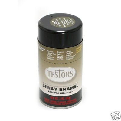 Testors 1265 Spray Olive Drab 3oz. Enamel Model Paint