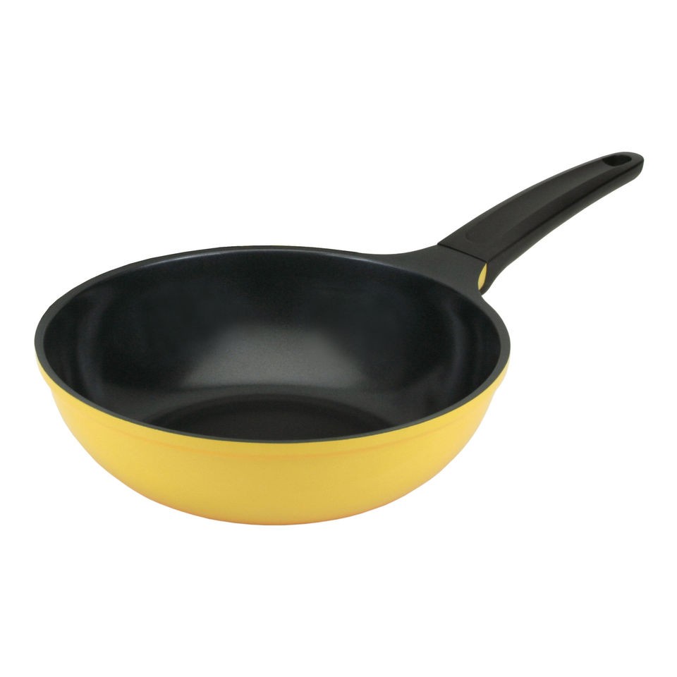 ROICHEN Cast Aluminum Wok with Natural Stone Coating, 10.25