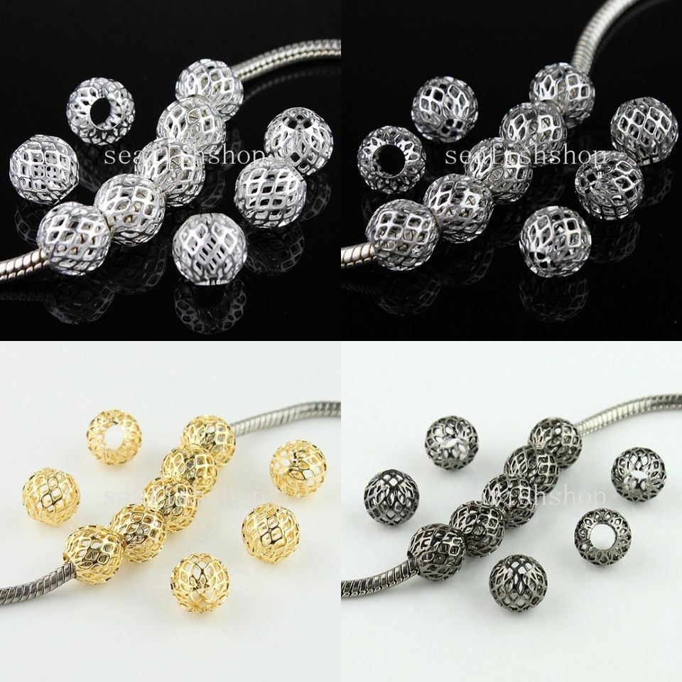  WHOLESALE LOTS MESH NET BALL FINDINGS EUROPEAN CHARM 