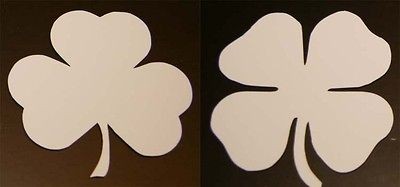 SHAMROCK 4 LEAF CLOVER Vinyl Decal Choose Size/Color St. Patricks Day 