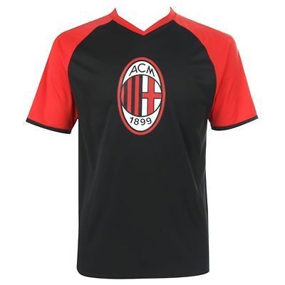 Sarragan Mens AC Milan Football Soccer T Shirt Top