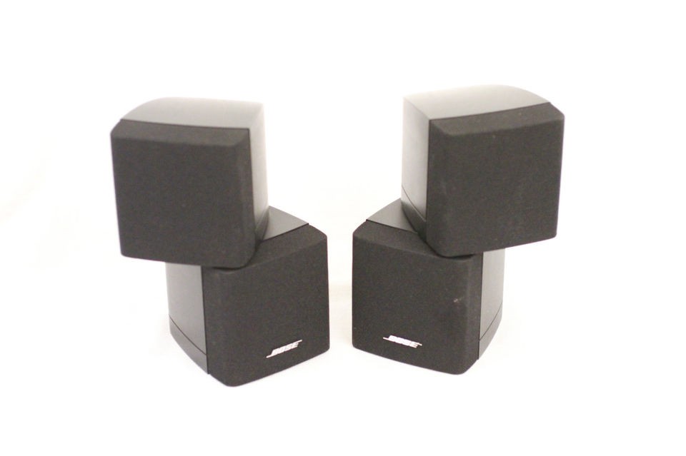 2x Premium Bose Lifestyle Double Cube Speakers Acoustimass (Black) 10 