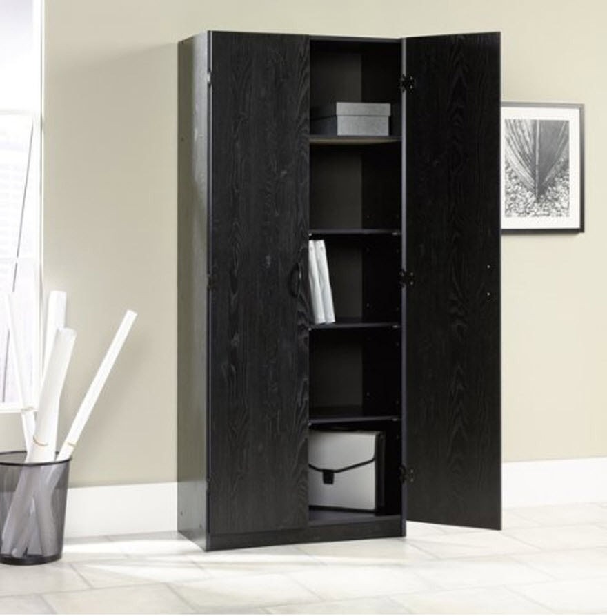 Rack Pantry Kitchen Laundry Cabinet Garage Home Storage BLK Wood Color 