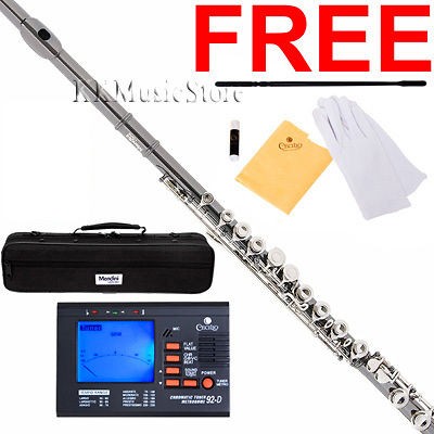 NEW BLACK NICKEL 16 KEY C FLUTE w/ SPLIT E KEY+CAREKIT