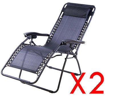   Zero Gravity Chair Folding Recliner Patio Pool Lounge Chairs Outdoor