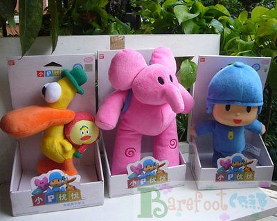 NEW 3 PCS MIX NIP POCOYO & FRIENDS POCOYO ELLY PATO~ 10 PLUSH DOLLS 