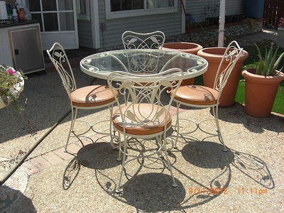   CHIC CAST IRON PATIO SODA FOUNTAIN BAR BREAKFAST FURNITURE 5 PCS