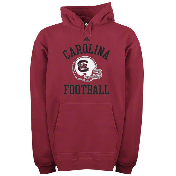   Carolina Gamecocks adidas Red Football Helmet Patch Hooded Sweatshirt