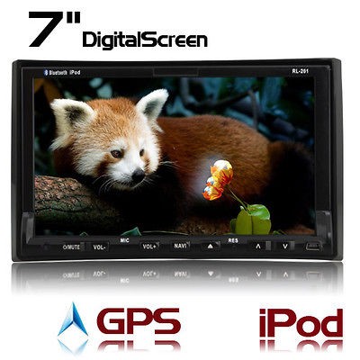 2011 USA 7 In Dash HD 2 Din Car Stereo DVD Player GPS Radio Ipod BT 