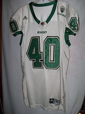   & REPAIRED 2003 Alabama Birmingham Game Used Worn Football Jersey