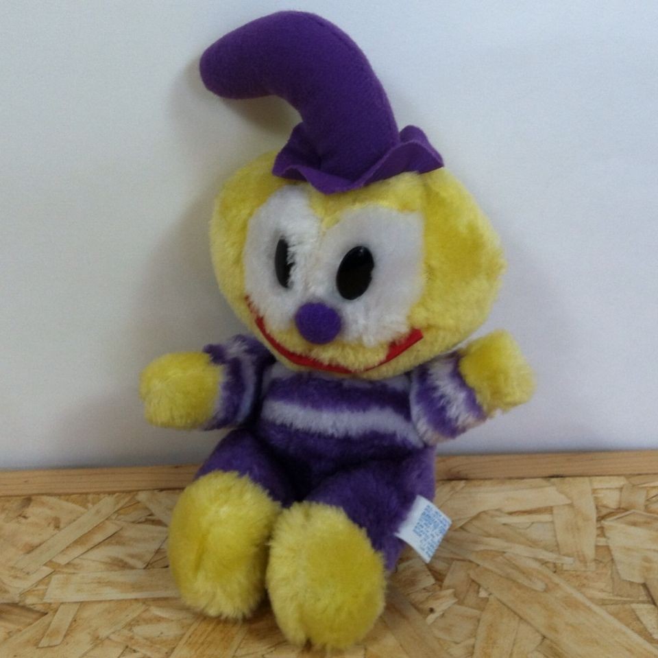 Vintage Snorks Cartoon Purple Yellow 1984 Plush Stuffed Animal Rare