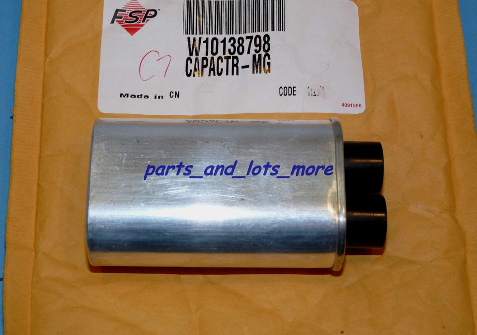 NEW GENUINE OEM WHIRLPOOL MICROWAVE HIGH VOLTAGE CAPACITOR W10138798 