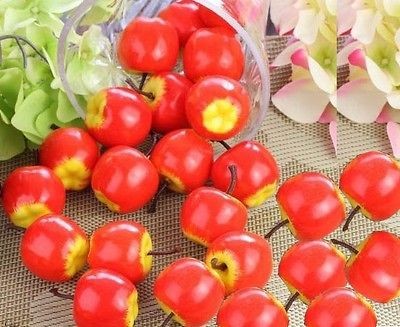   mini pear Plastic artificial fruit House Party Kitchen decor 2 colour