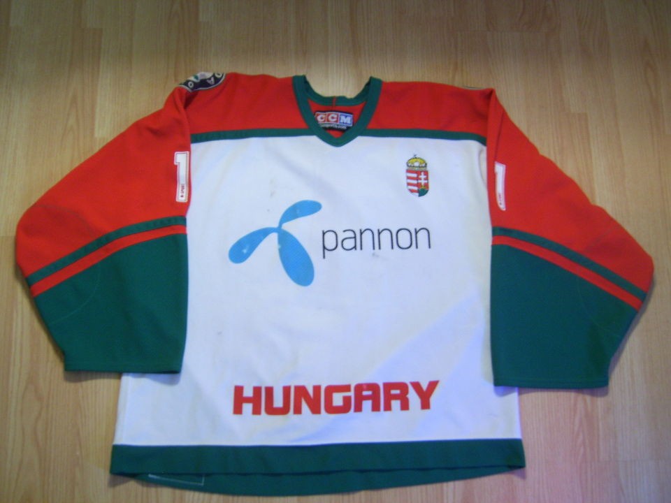 IIHF Team Hungary Game Worn International Hockey Jersey CCM Authentic 