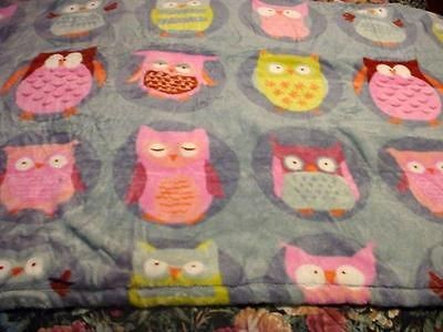 Owl Throw Blanket Super Soft Cuddly Plush 50 x 60
