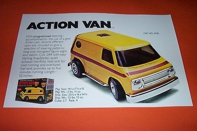 70s COX ACTION VAN POSTER gas powered toy van poster