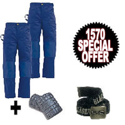 Blaklader Kneepad Trousers 1570 x 2. Special Offer Deal