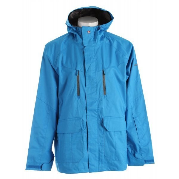 Quiksilver Piranha Shell Ski Snowboard Jacket Azul Blue Mens